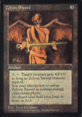 Zelyon Sword - Fallen Empires: #91, Magic: The Gathering Mp R37