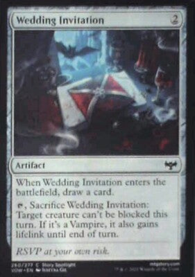 Wedding Invitation - Innistrad: Crimson Vow: #260, Magic: The Gathering Nm R232