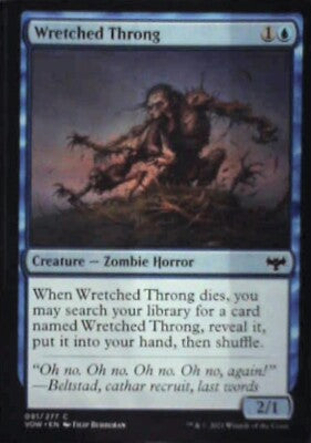 Wretched Throng - Innistrad: Crimson Vow: #91, Magic: The Gathering Nm R53