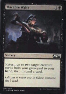 Macabre Waltz - Core Set 2019: #108, Magic: The Gathering Nm R201