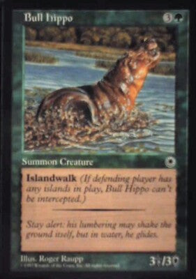 Bull Hippo (Flavor Text) - Portal: #160, Magic: The Gathering Lp R209