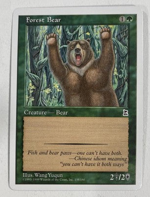 Forest Bear Portal 3 Kingdoms Near Mint NM MTG Magic The Gathering