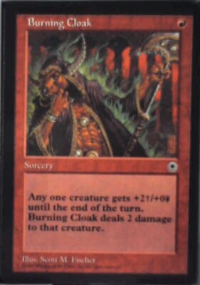 Burning Cloak - Portal: #120, Magic: The Gathering Lp R209