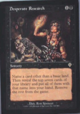 Desperate Research - Invasion: #100, Magic: The Gathering Nm R162