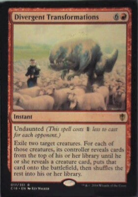 Divergent Transformations - Commander 2016: #17, Magic: The Gathering Nm R130