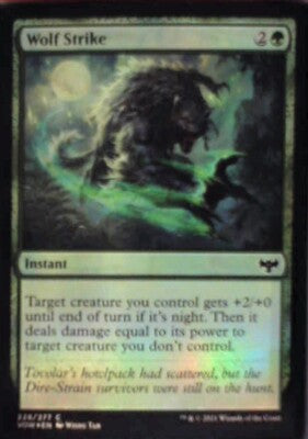 Wolf Strike - Innistrad: Crimson Vow: #228, Magic: The Gathering - Foil Nm R248