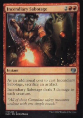 Incendiary Sabotage - Kaladesh: #119, Magic: The Gathering Nm R142