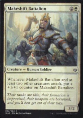 Makeshift Battalion - War of the Spark: #22, Magic: The Gathering Nm R89