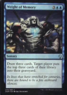 Weight of Memory - Dominaria: #74, Magic: The Gathering Nm R166