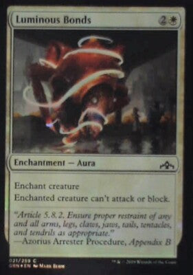 Luminous Bonds - Guilds of Ravnica: #21, Magic: The Gathering - Foil Nm R246