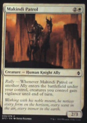 Makindi Patrol - Battle for Zendikar: #39, Magic: The Gathering Nm R202