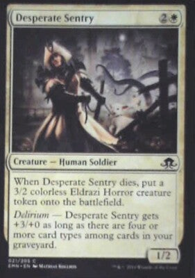 Desperate Sentry - Eldritch Moon: #21, Magic: The Gathering Nm R202