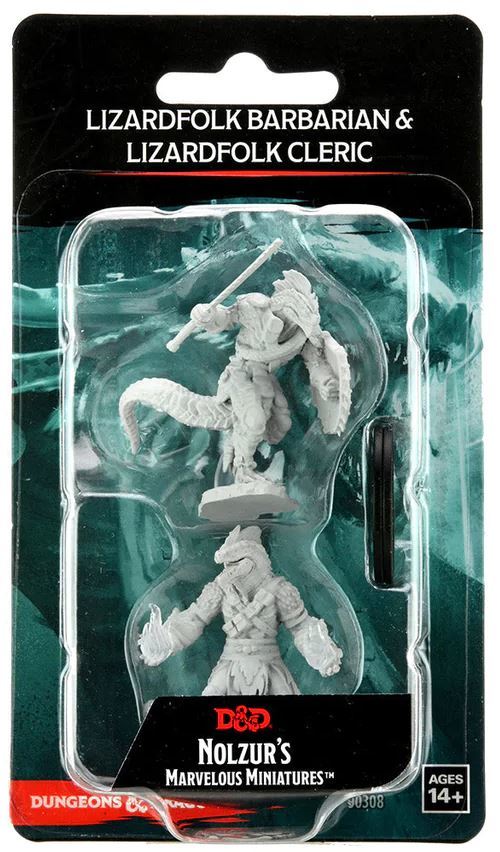 D&D Nolzur's Marvelous Miniatures: Lizardfolk Barbarian and Lizardfolk Cleric