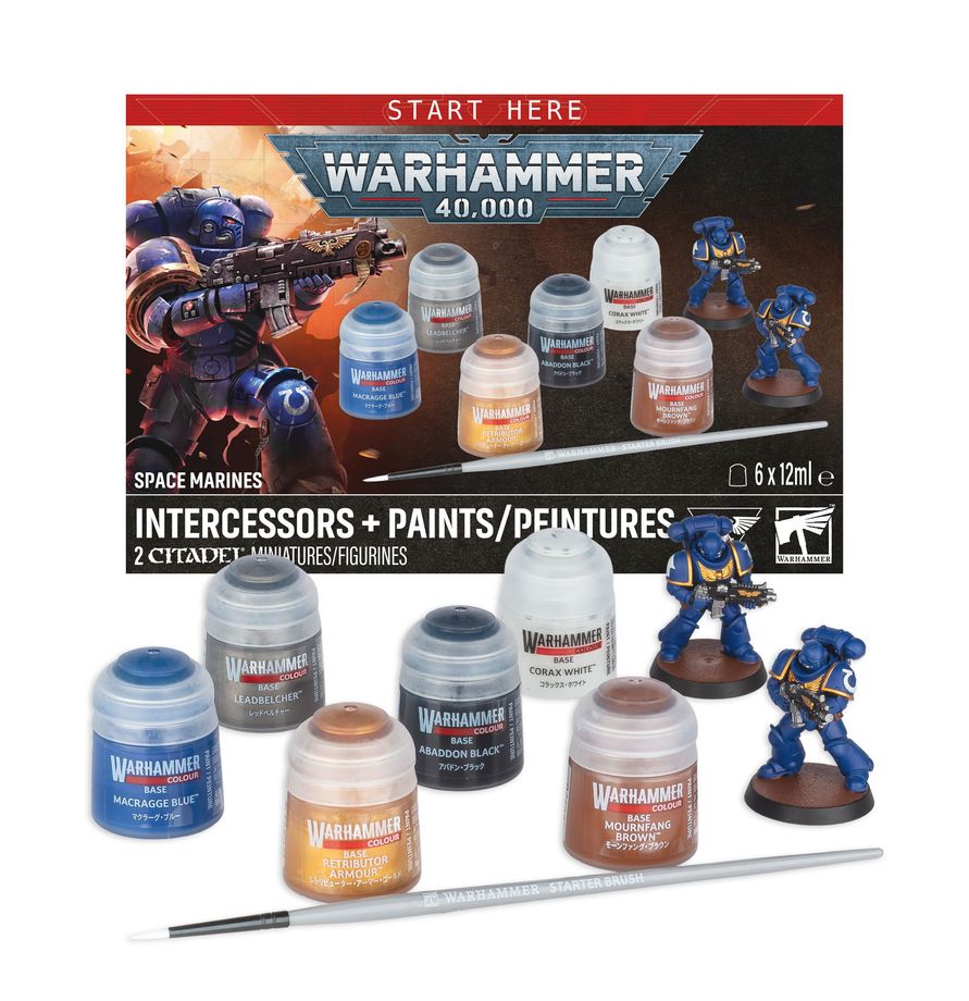 Intercessors + Paints Space Marines