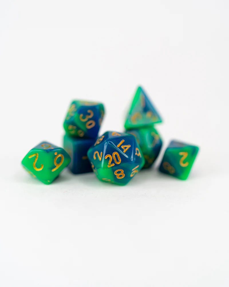 Doxycide | 7 Piece Mini Acrylic Polyhedral Dice Set