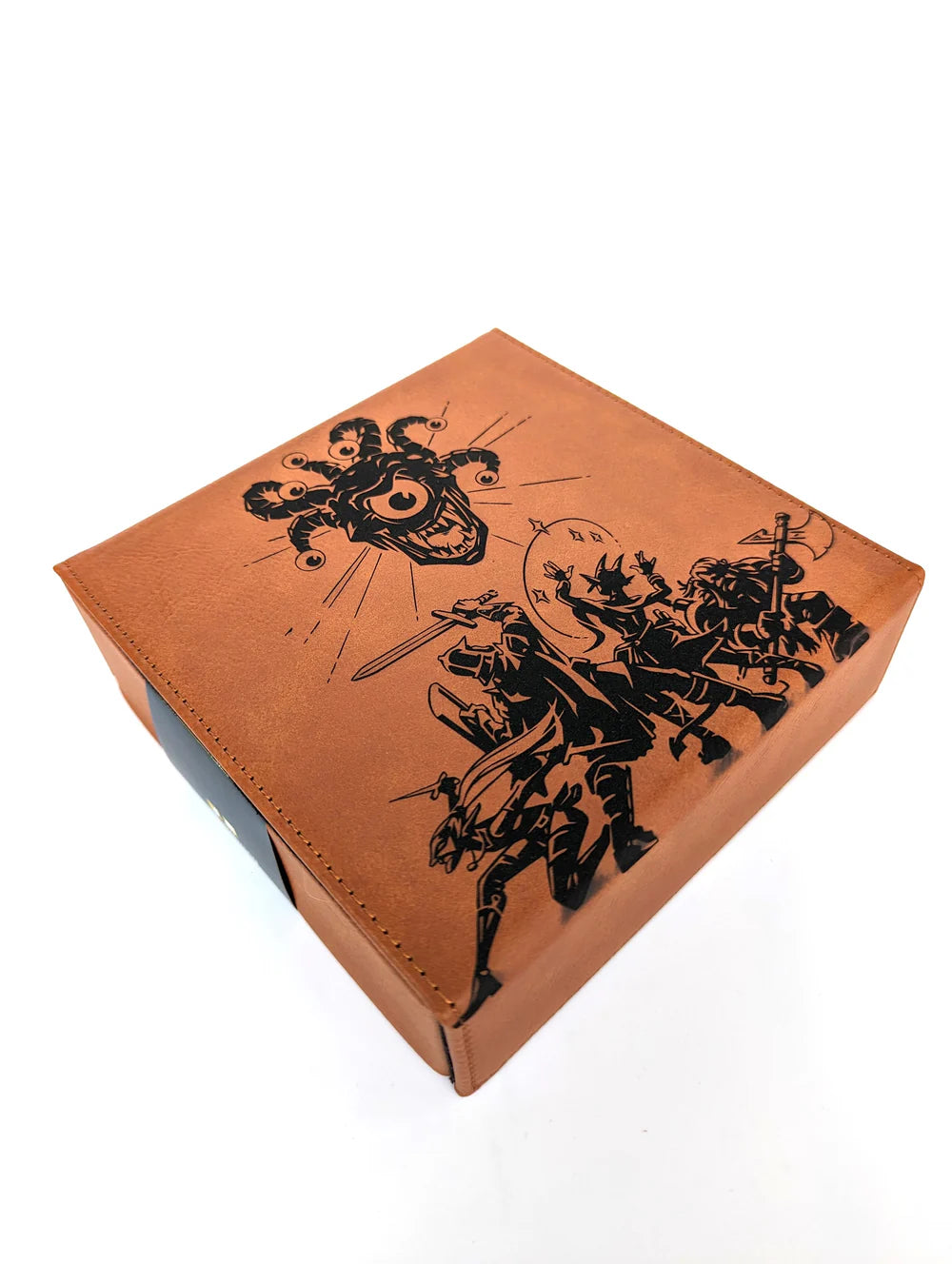 Deadly Encounter | Vegan Leather Dice Box - Chestnut