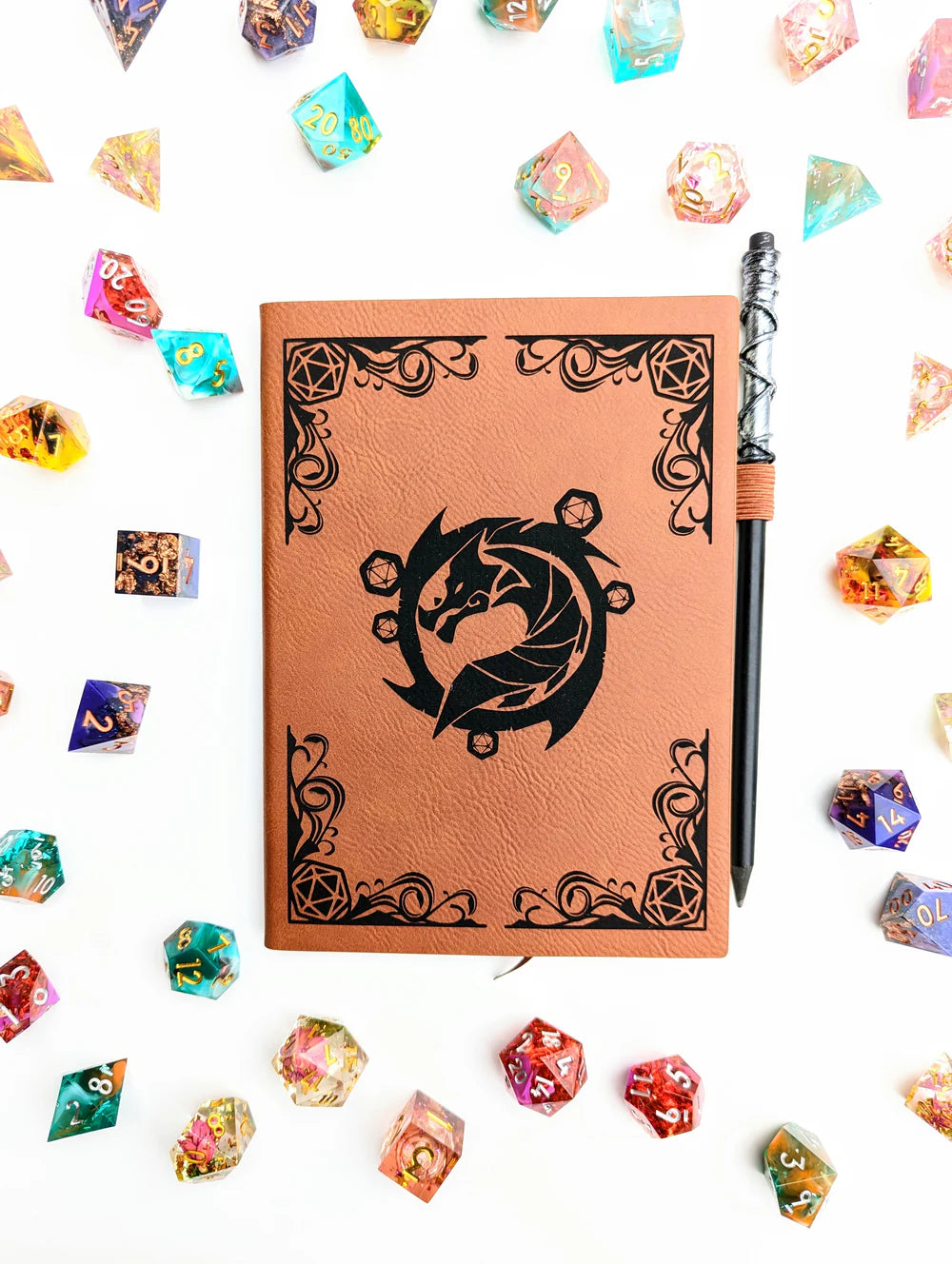 The Waiting Wyvern | Vegan Leather Mini Dot Journal