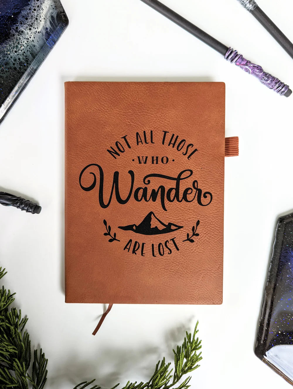 Not All Who Wander Are Lost | Vegan Leather Journal
