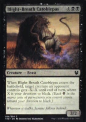 Blight-Breath Catoblepas - Theros Beyond Death: #86, Magic: The Gathering Nm R65
