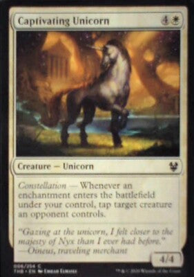 Captivating Unicorn - Theros Beyond Death: #6, Magic: The Gathering Nm R71