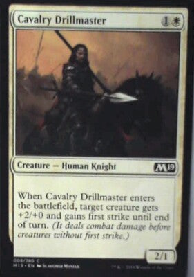 Cavalry Drillmaster - Core Set 2019: #8, Magic: The Gathering Nm R71