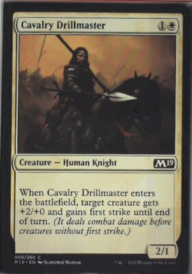 Cavalry Drillmaster - Core Set 2019: #8, Magic: The Gathering Nm R80