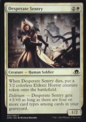 Desperate Sentry - Eldritch Moon: #21, Magic: The Gathering Nm R58