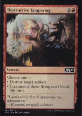Destructive Tampering - Core Set 2021: #141, Magic: The Gathering Nm R58
