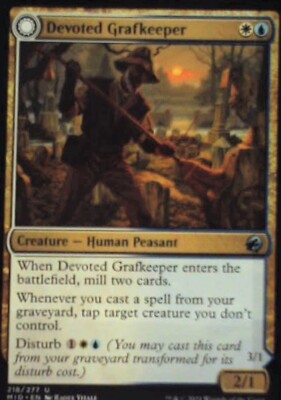 Devoted Grafkeeper - Innistrad: Midnight Hunt: #218, Magic: The Gathering Nm R58