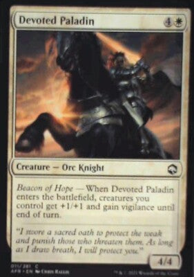 Devoted Paladin - Adventures in the Forgotten Realms: #11, MTG Nm R58