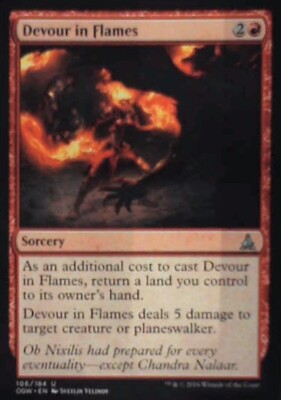 Devour in Flames - Oath of the Gatewatch: #106, Magic: The Gathering Nm R58