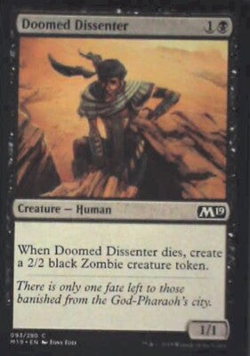 Doomed Dissenter - Core Set 2019: #93, Magic: The Gathering Nm R80