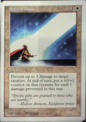 Sacred Boon - Fifth Edition: #57, Magic: The Gathering Lp R45