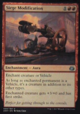 Siege Modification - Aether Revolt: #99, Magic: The Gathering Nm R55