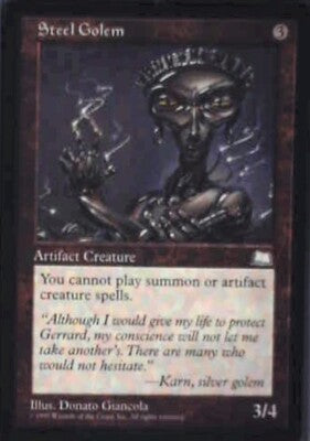 Steel Golem - Weatherlight: #157, Magic: The Gathering Lp R45