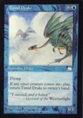 Timid Drake - Weatherlight: #54, Magic: The Gathering Lp R45